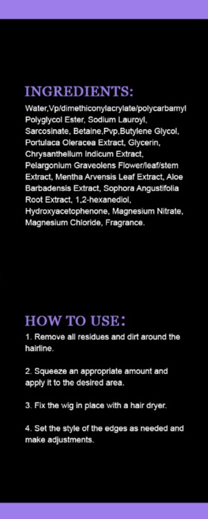 Flawless Foam Lace Mousse product label with ingredients and usage instructions on a black background